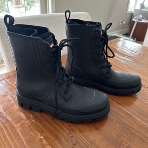 Hunter Diana Lace Up Rain Boot